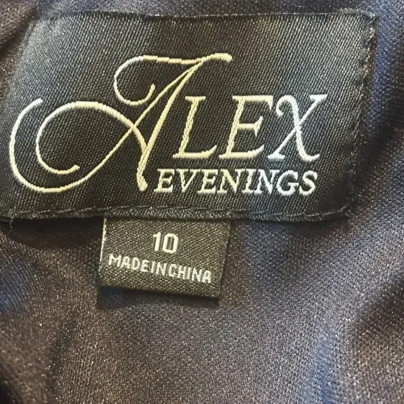 Alex Evenings NWT Mock Two-Piece Gown Blue Size 10 Maxi